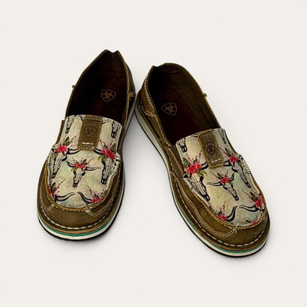 Ariat Women's Cruiser Sugar Skull Slip-On Shoes Size 5.5